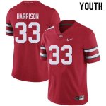 Youth Ohio State Buckeyes #33 Zach Harrison Red Nike NCAA College Football Jersey Style VKI7844MK